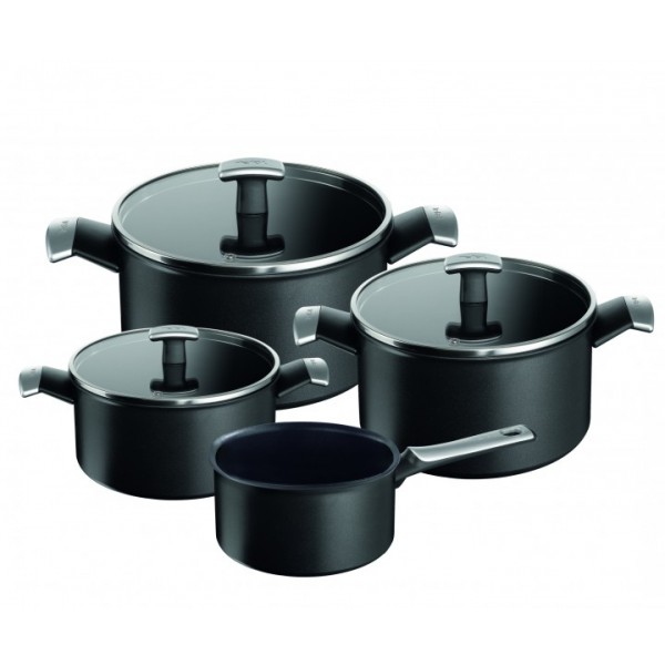 Tefal E45191 Home Chef Induction Topfset 7-teilig schwarz