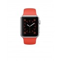 Apple Watch Sport 38mm Aluminiumgehäuse silber mit Sportarmband orange