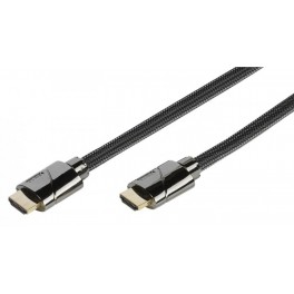 Vivanco High Speed HDMI Kabel mit Ethernet, Nylon, Metallstecker, vergoldet 1,50 m